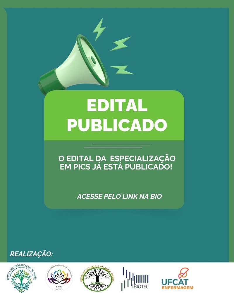 Edital Especialização em PICS
