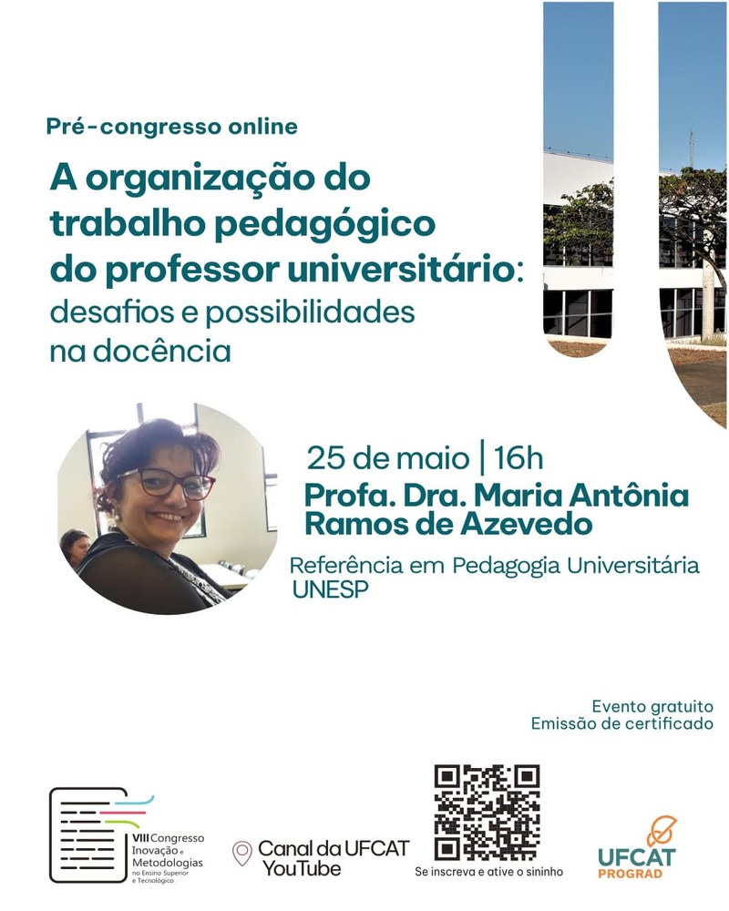Pré-congresso online - A organização do trabalho pedagógico do professor universitário: desafios e possibilidades na docência