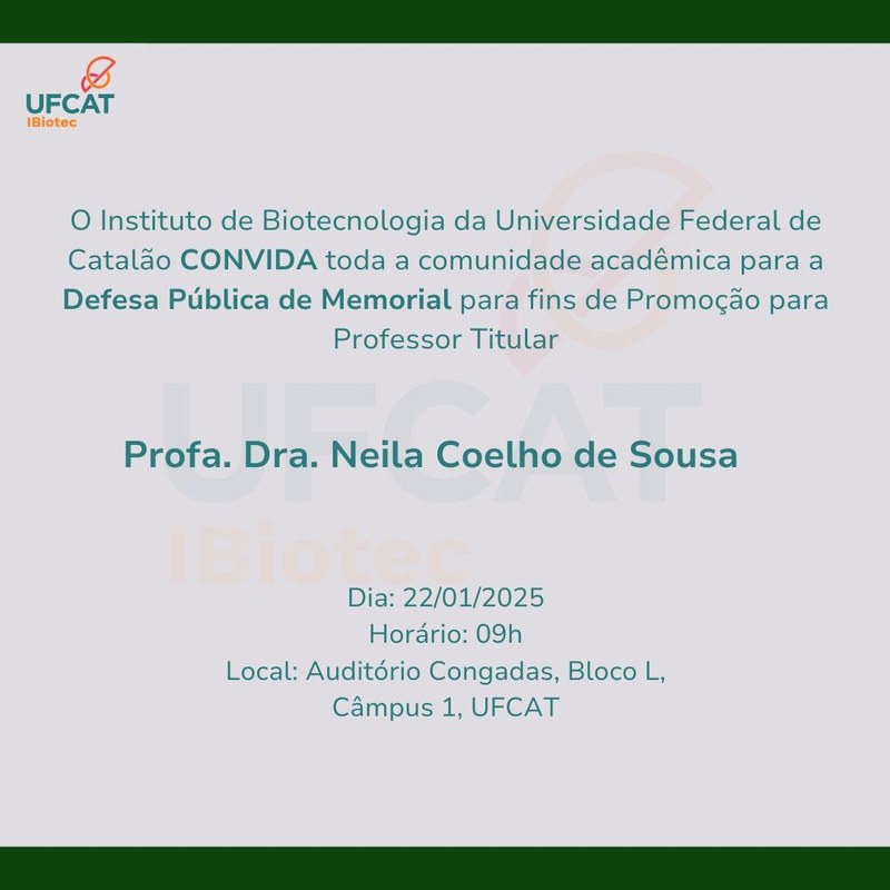 Defesa de Memorial da professora Neila Coelho de Sousa