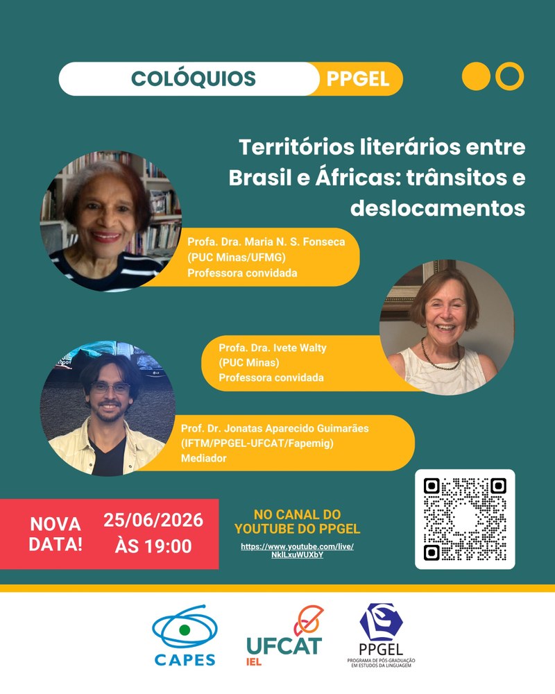 Colóquios PPGEL - Territórios literários entre Brasil e Áfricas: trânsitos e deslocamentos