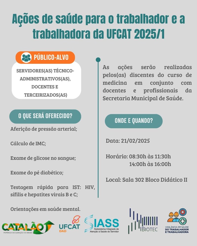 Ações de Saúde para o Trabalhador e a Trabalhadora - UFCAT