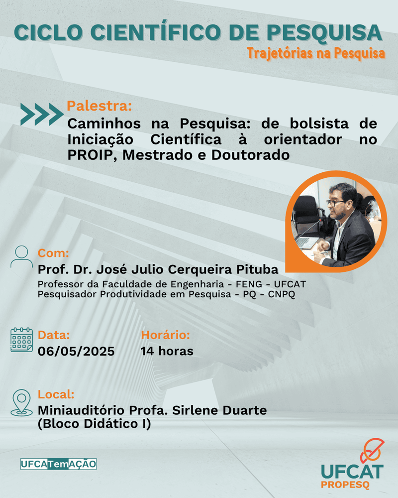 Caminhos na Pesquisa: de bolsista de Iniciação Científica à orientador no PROIP, Mestrado e Doutorado