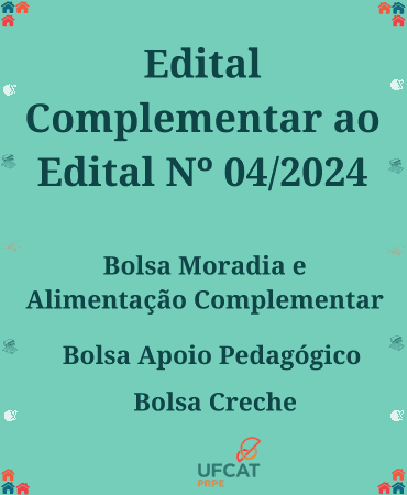EDITAL COMPLEMENTAR UFCAT Nº 01/2024 AO EDITAL Nº 04/2024