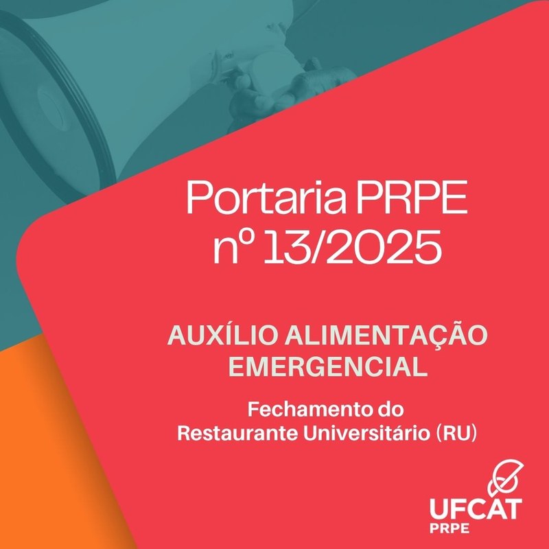 Auxílio Alimentação Emergencial - Fechamento do RU