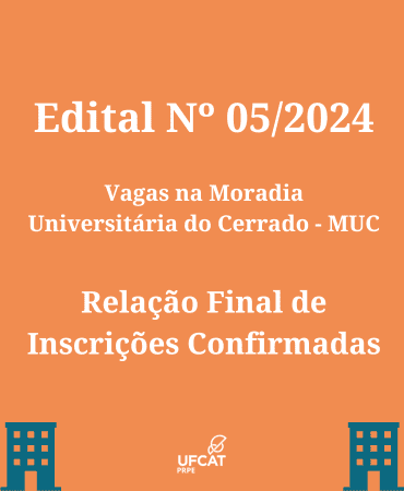 RELAÇÃO FINAL DAS INSCRIÇÕES CONFIRMADAS DO EDITAL Nº 05/2024
