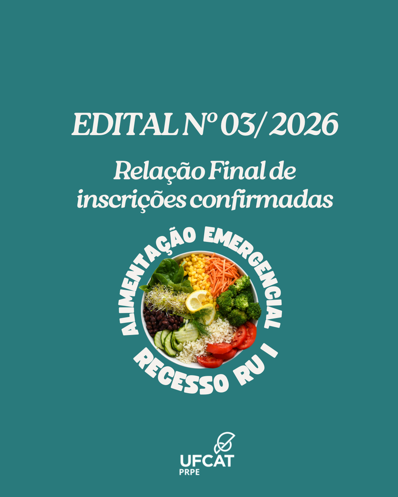 Relação Final de Inscrições Confirmadas - Edital Nº 03/2026