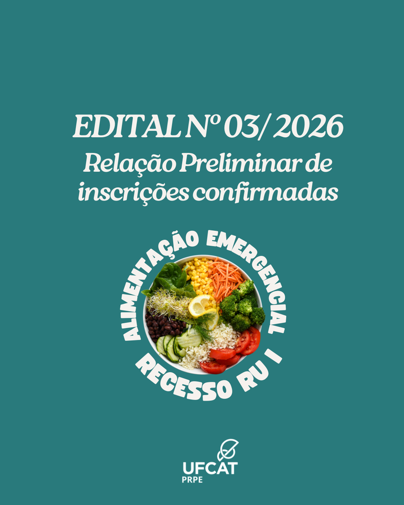 Relação Preliminar de Inscrições Confirmadas - Edital Nº 03/2026