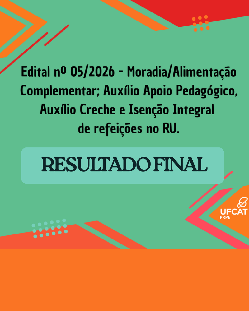 RESULTADO FINAL: EDITAL No 05, DE 16 DE MARÇO DE 2026