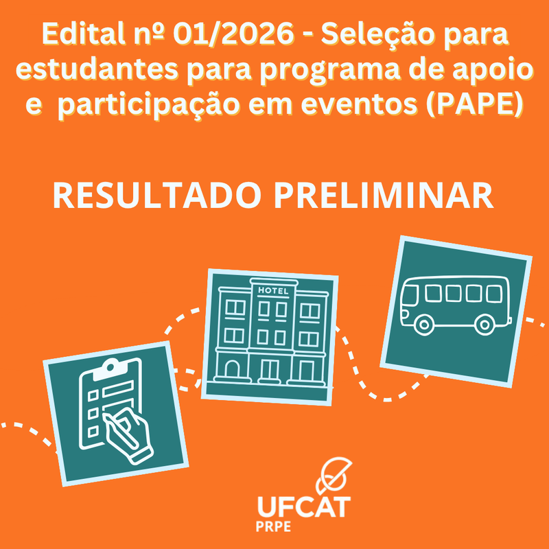 RESULTADO PRELIMINAR - EDITAL Nº 01/2026 PAPE