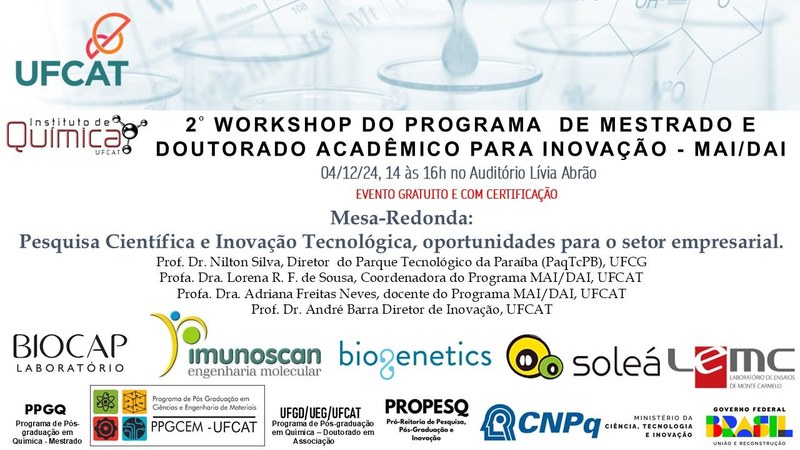 2° Workshop do Programa  de Mestrado e Doutorado Acadêmico para Inovação - MAI/DAI