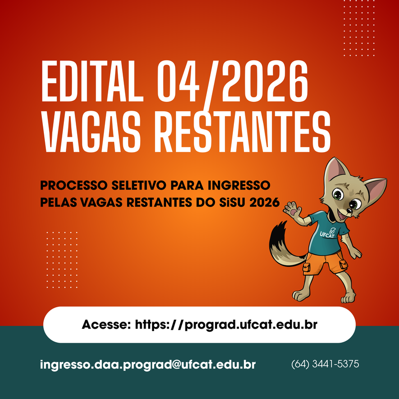 Edital nº 04/2026 - Processo Seletivo para ingresso pelas Vagas Restantes do SiSU 2026