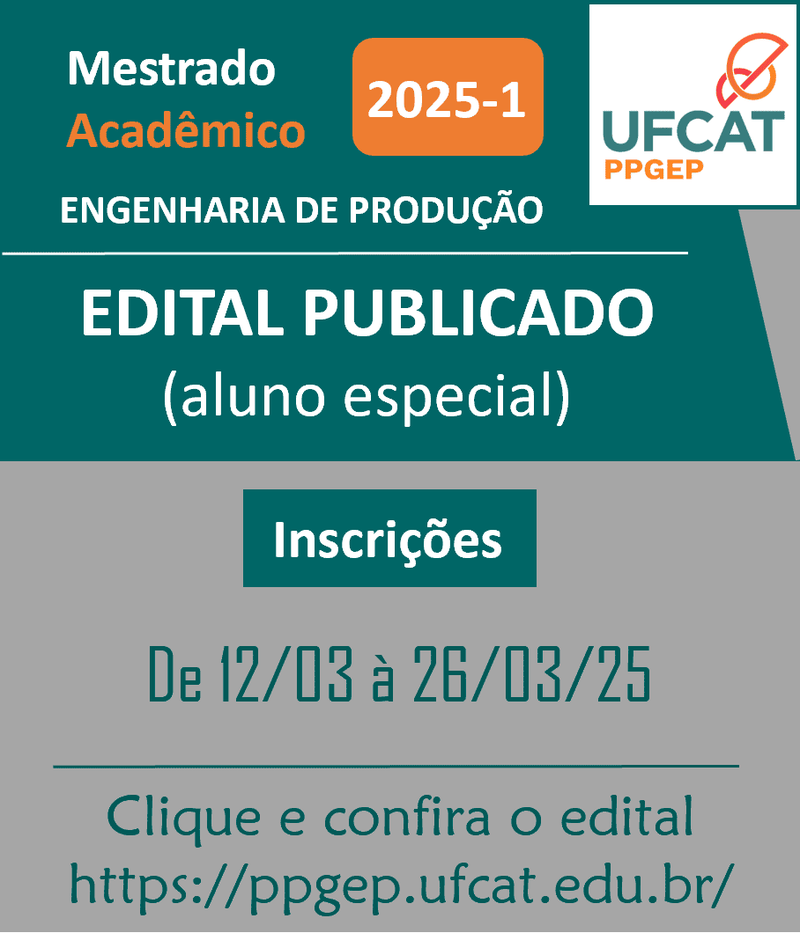 Edital nº 002/2025 - PPGEP Aluno Especial