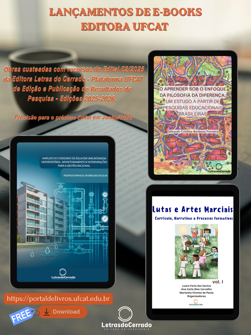 Editora da UFCAT lança e-books e amplia acesso aberto à produção científica
