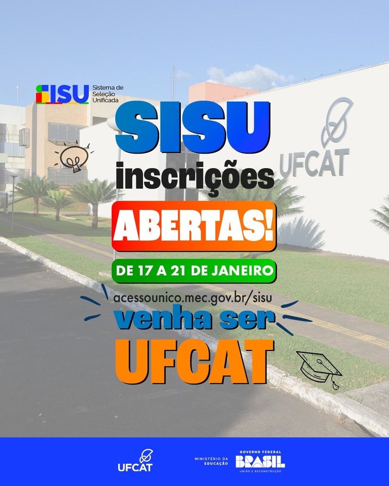 UFCAT no Sisu 2025: 1.080 vagas ofertadas e inscrições abertas de 17 a 21 de janeiro